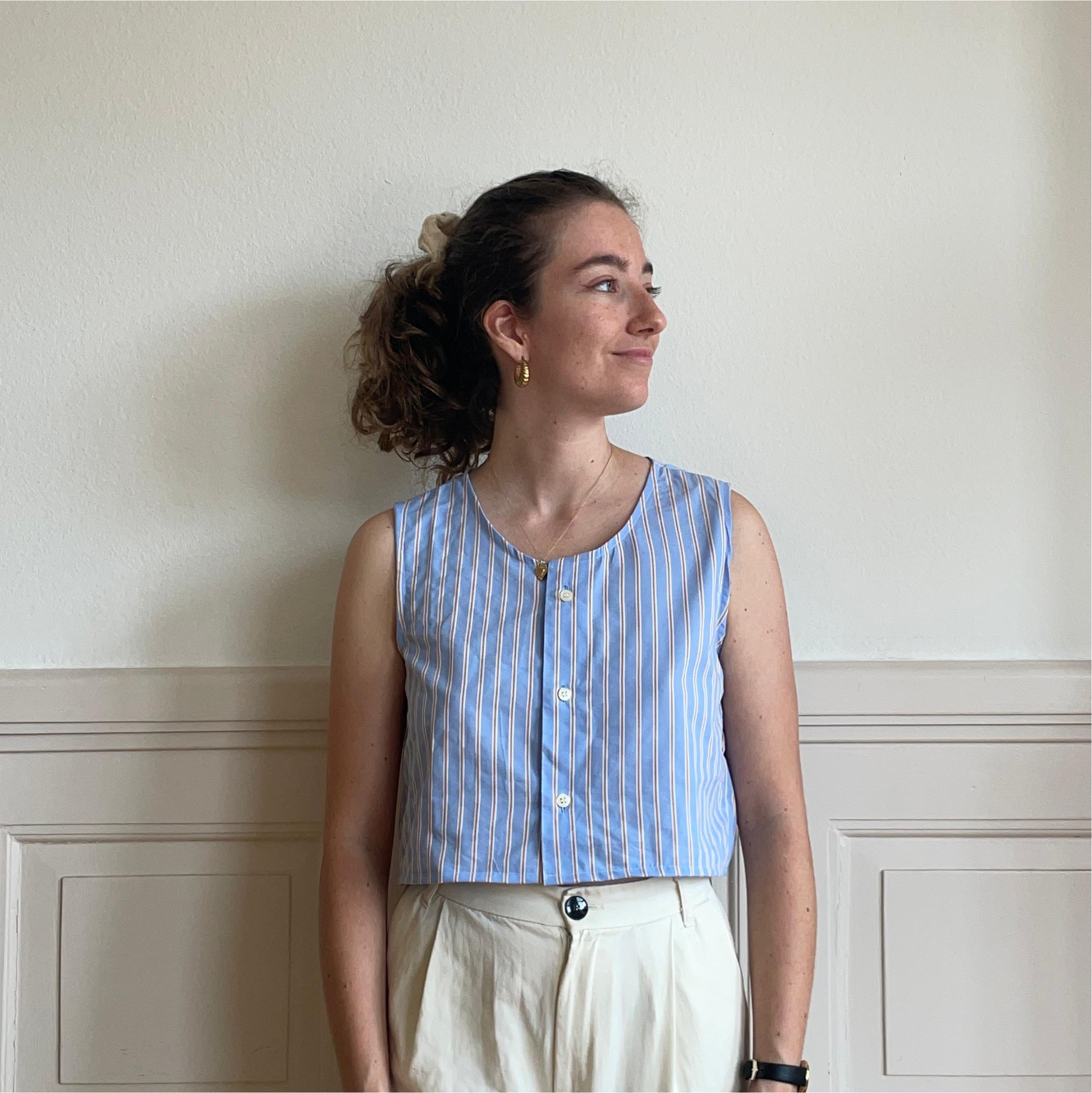 Top Revelo Blue Stripes